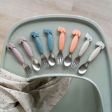 Done by Deer - Deer Friends - Paslanmaz Çelik Çatal & Kaşık Seti - Pembe