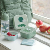 Done by Deer - Happy Clouds - 3'lü Saklama Kabı - Yeşil