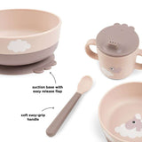 Done by Deer - Happy Clouds - 3'lü Silikon Ek Gıda Başlangıç Seti - Pembe