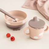 Done by Deer - Happy Clouds - 3'lü Silikon Ek Gıda Başlangıç Seti - Pembe