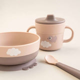 Done by Deer - Happy Clouds - 3'lü Silikon Ek Gıda Başlangıç Seti - Pembe