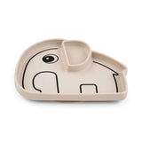 Done by Deer - Elphee - Vakumlu Bölmeli Silikon Tabak - Bej