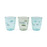 Done by Deer - Happy Clouds - 3'lü Mini Bardak Seti - Mavi