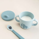 Done by Deer - Elphee - 2'si 1 Arada Alıştırma Bardağı & Atıştırmalık Kabı - Mavi