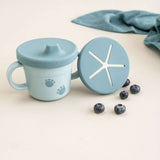 Done by Deer - Elphee - 2'si 1 Arada Alıştırma Bardağı & Atıştırmalık Kabı - Mavi